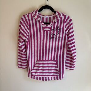 Old Navy Girls Pink/White Striped Hoodie *EXCELLENT CONDITION*